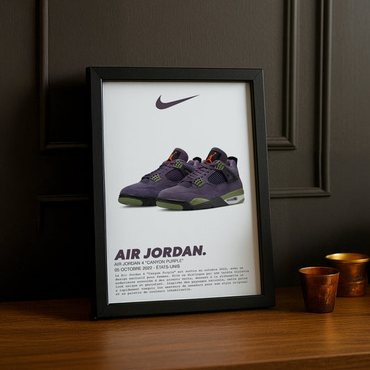 Cadre photo Nike Air Jordan 4 Retro Canyon Purple