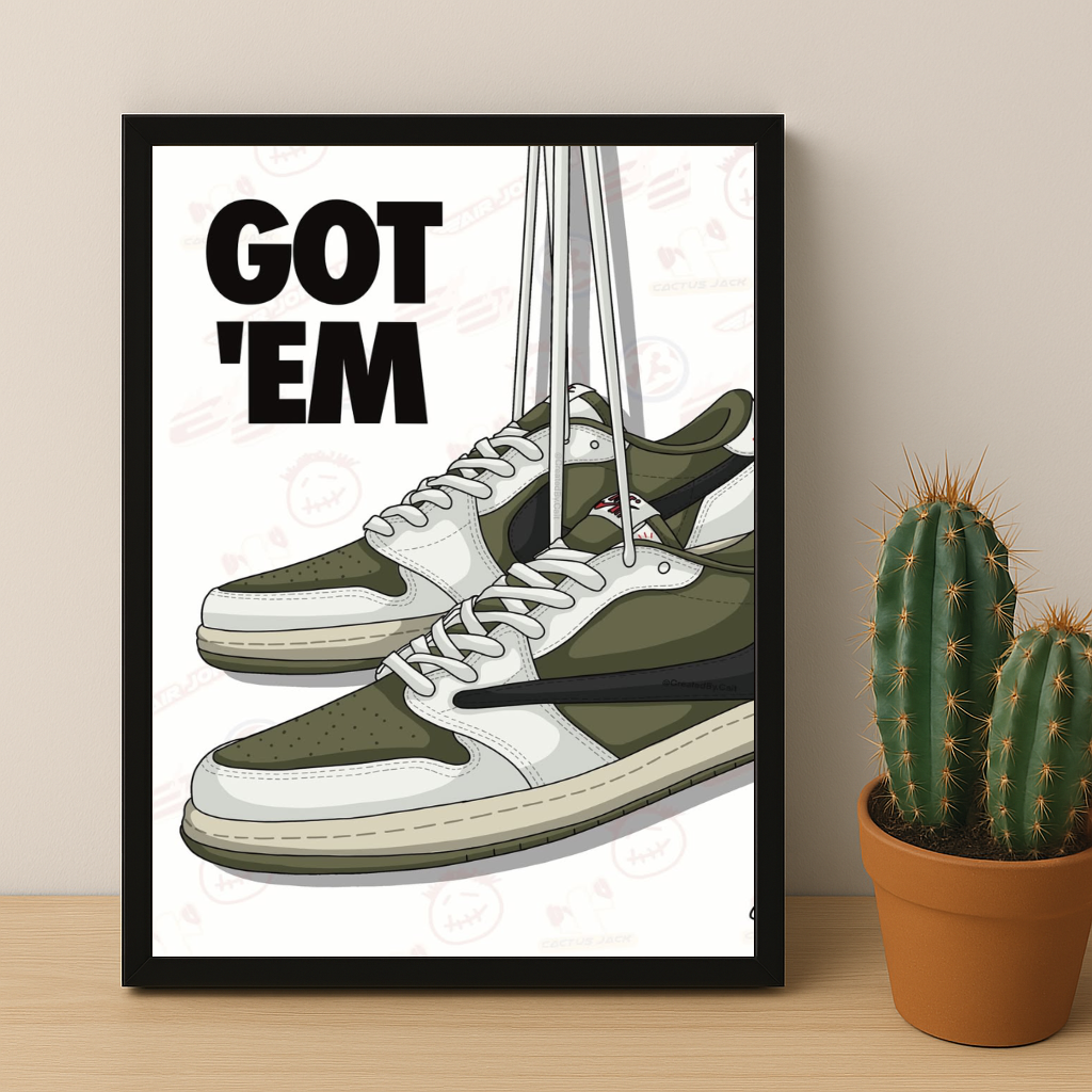 Poster Nike Travis Scott Olive Got'Em
