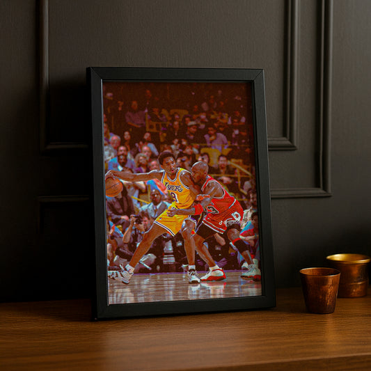 Cadre photo NBA - Bryant vs Jordan