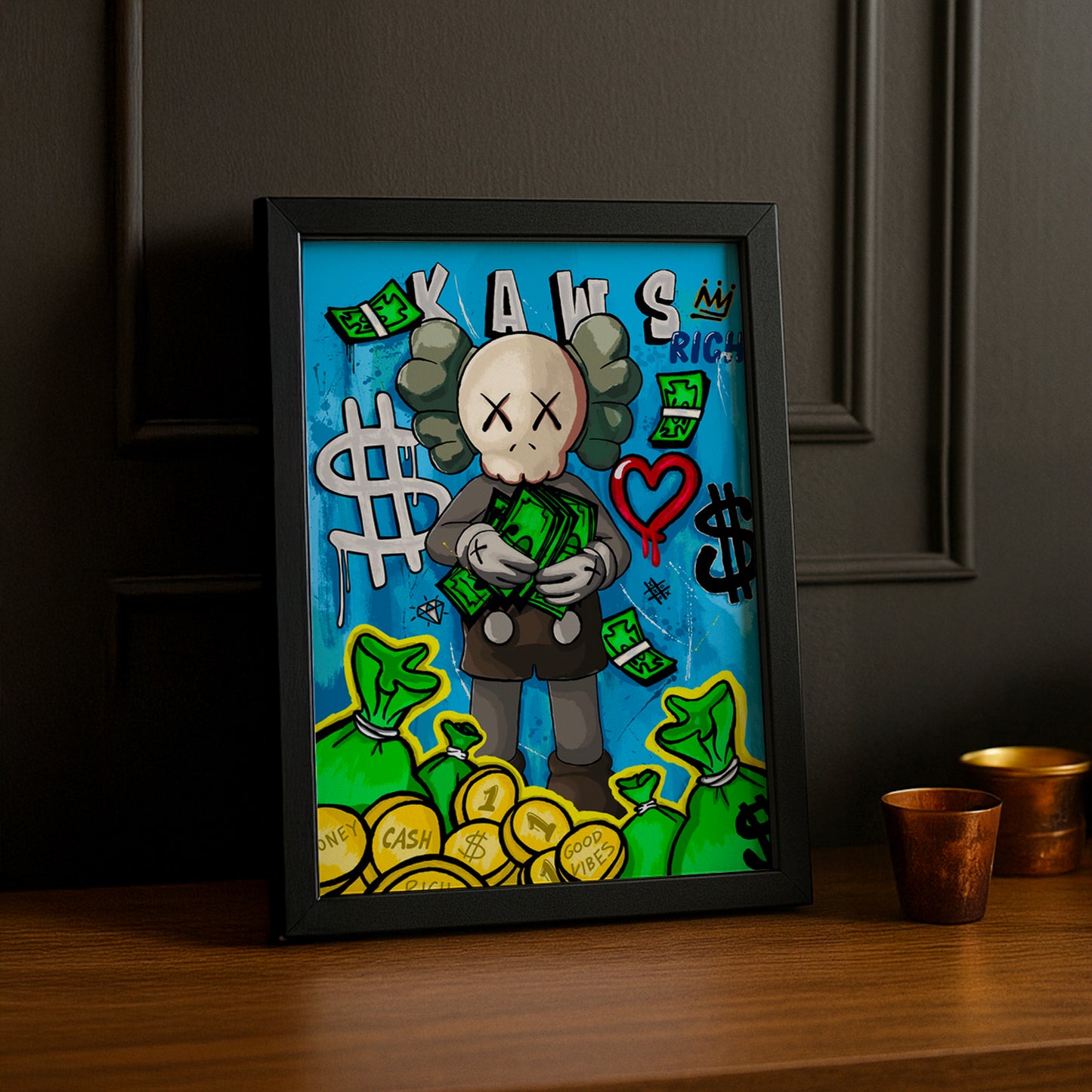 Poster Kaws money
