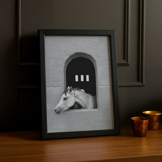 Cadre photo Équitation - White Horse