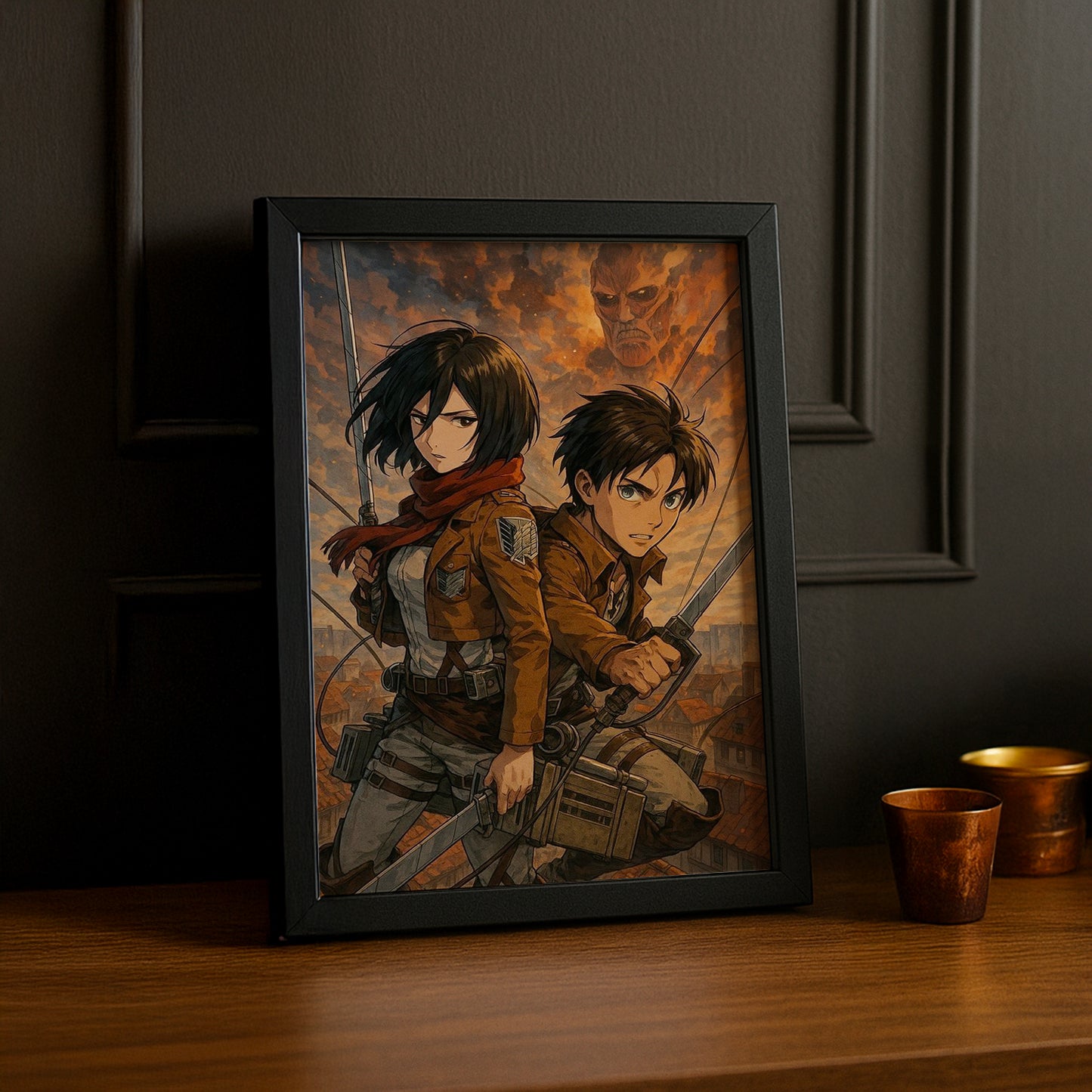 Cadre Photo SNK - Mikasa x Eren