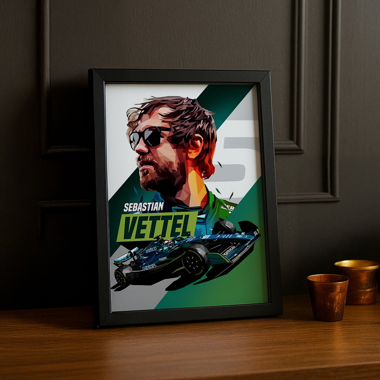 Cadre photo Sebastian Vettel Formule 1