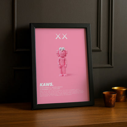Cadre photo Kaws Companion rose