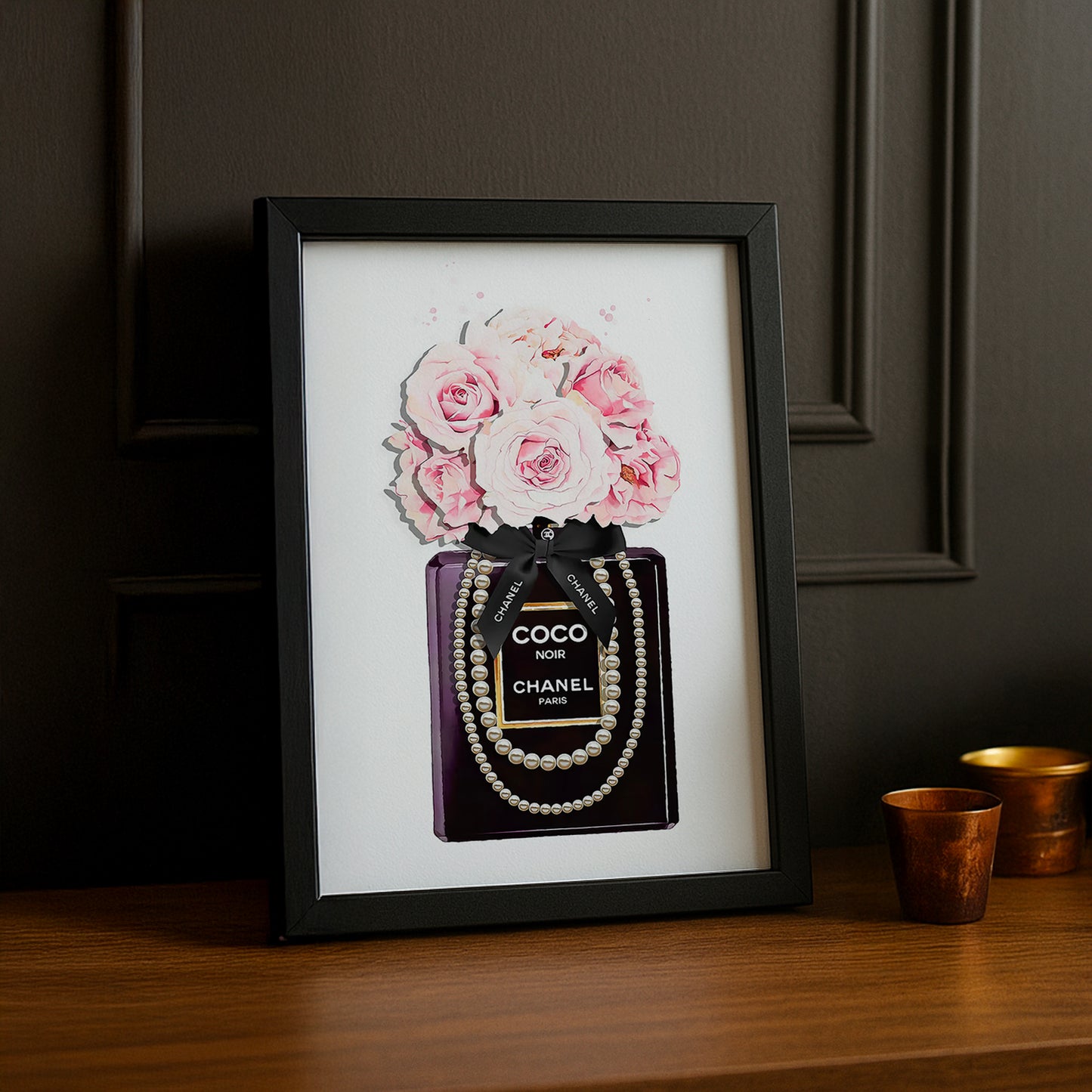 Poster Photo Chanel - Coco Noir Illustration