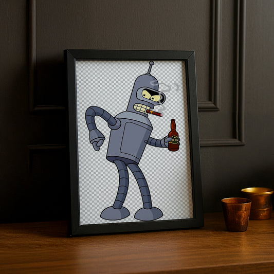 Cadre Photo Futurama - Bender Fond Transparent