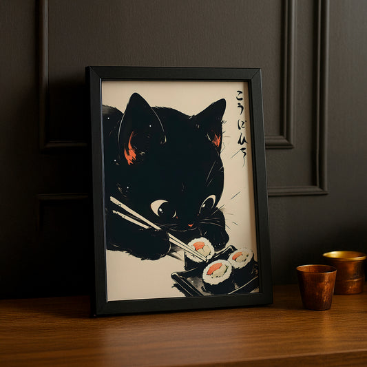 Cadre Photo Chat - Sushis