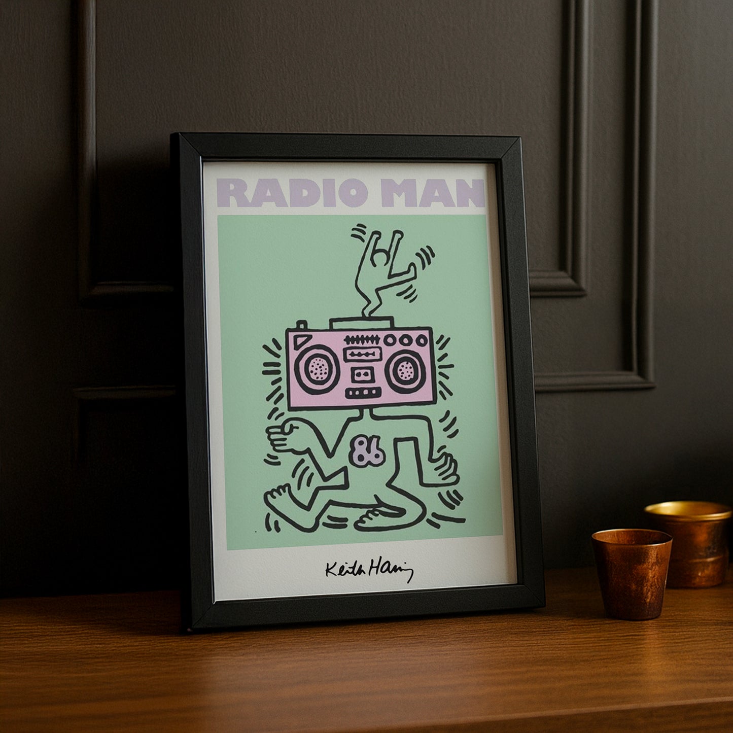 Cadre Photo Keith Haring - Radio Man