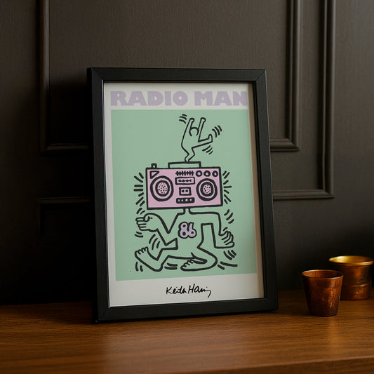 Cadre Photo Keith Haring - Radio Man