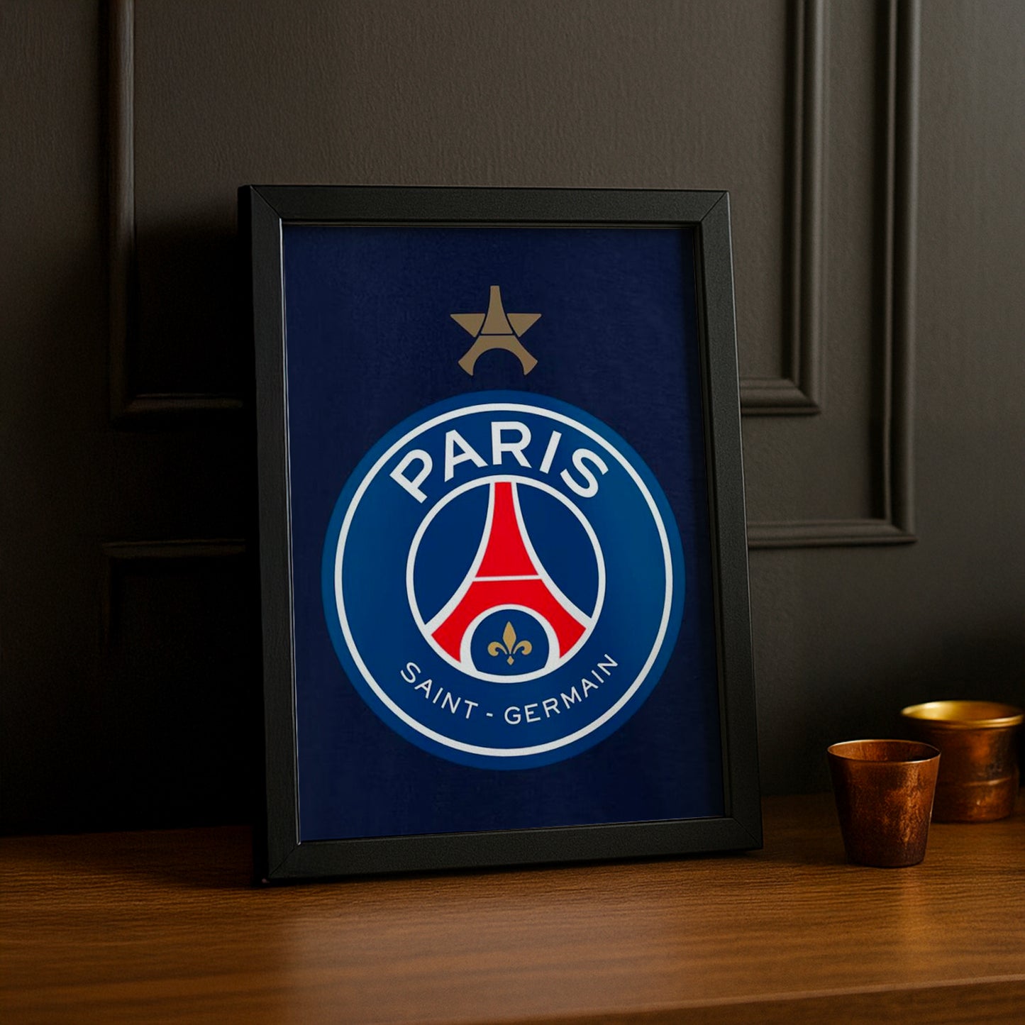 Cadre photo Paris Saint-Germain logo étoilée