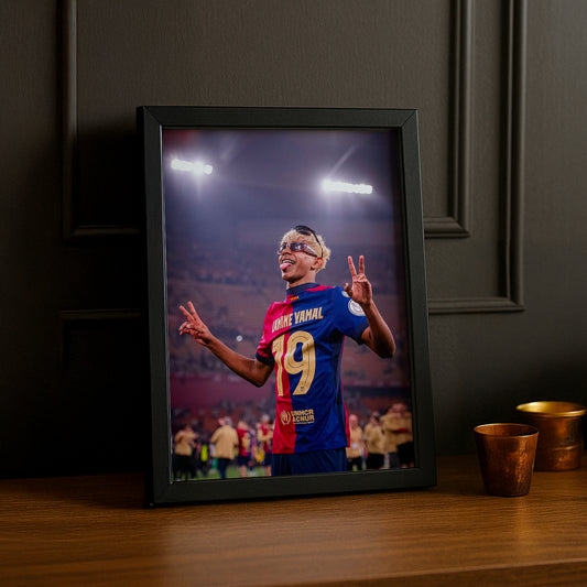 Cadre Photo FC Barcelone - Lamine Yamal Célébration
