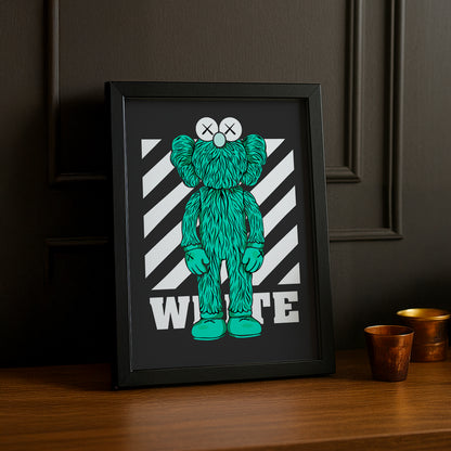 Cadre photo Off-White Kaws vert