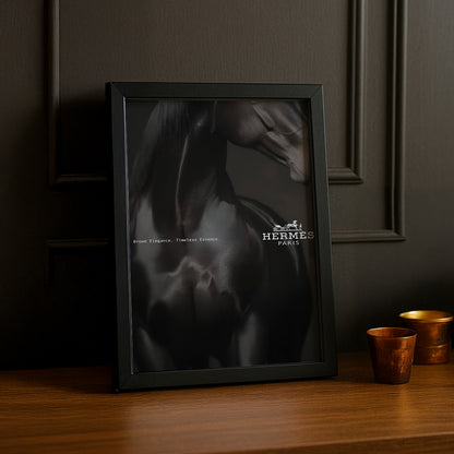 Cadre photo Hermès - Cheval noir