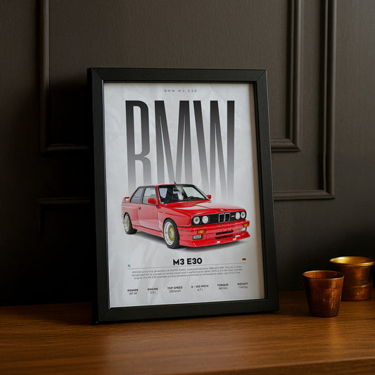 Cadre photo BMW M3 E30