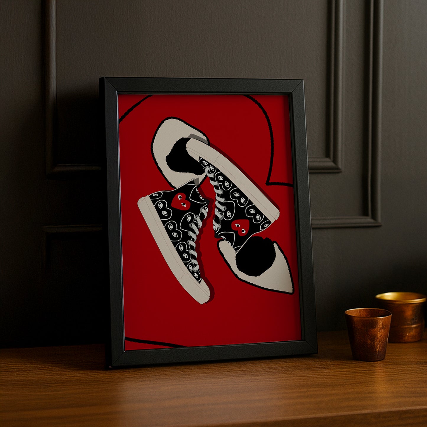 Cadre photo Comme Des Garçons converse coeur