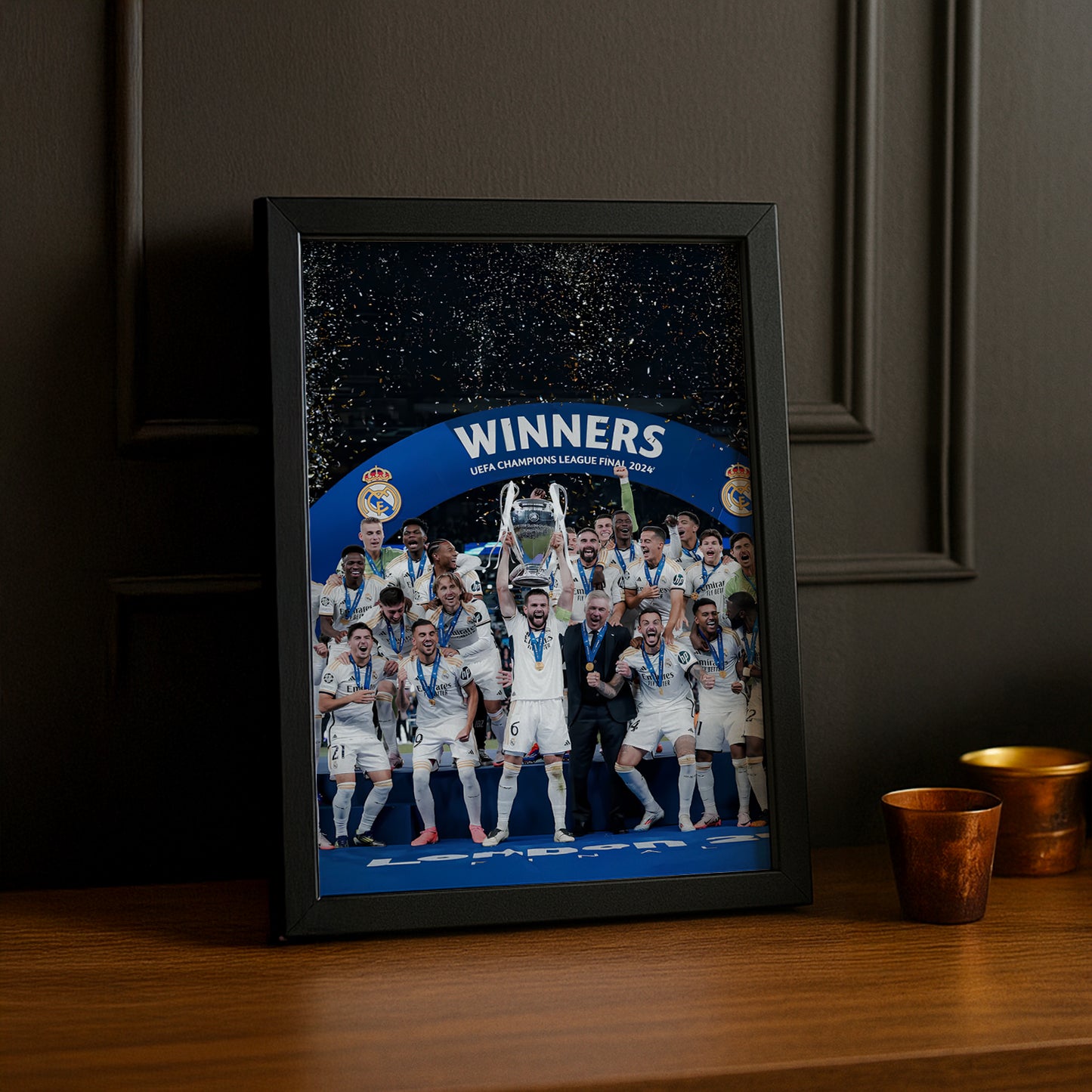 Cadre Photo Real Madrid Winners Ligue des Champions – Affiche HD Encadrée Papier Premium