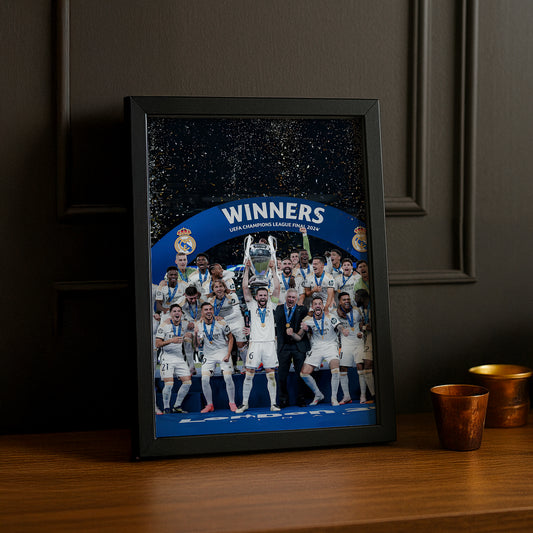Cadre Photo Real Madrid Winners Ligue des Champions – Affiche HD Encadrée Papier Premium