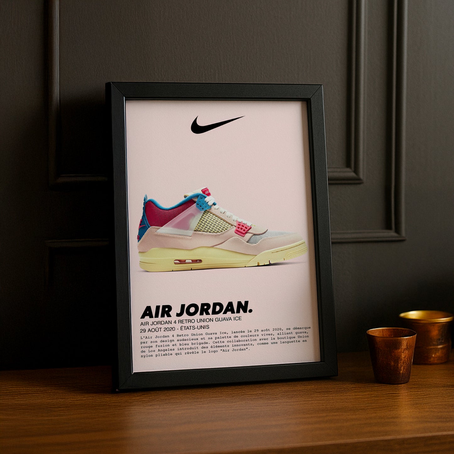 Air Jordan 4 Retro Union Guava Ice Bilderrahmen 