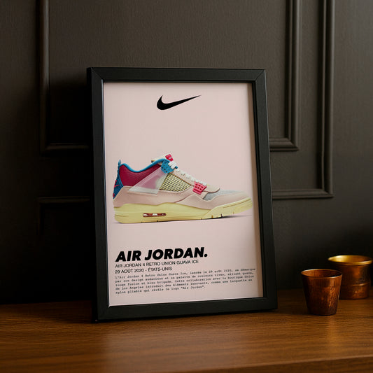 Air Jordan 4 Retro Union Guava Ice Bilderrahmen 