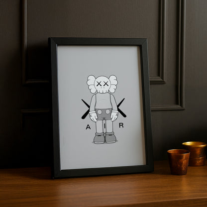 Cadre photo Kaws Air Jordan