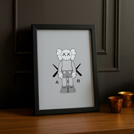 Cadre photo Kaws Air Jordan