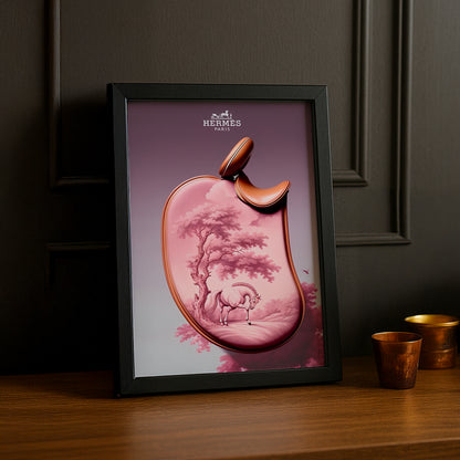 Cadre photo Hermès - Selle de Cheval Rose