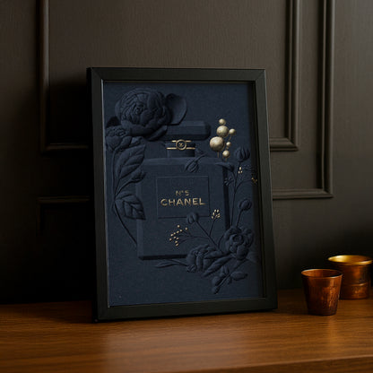 Cadre photo Chanel - N°5 Full Black Illustration