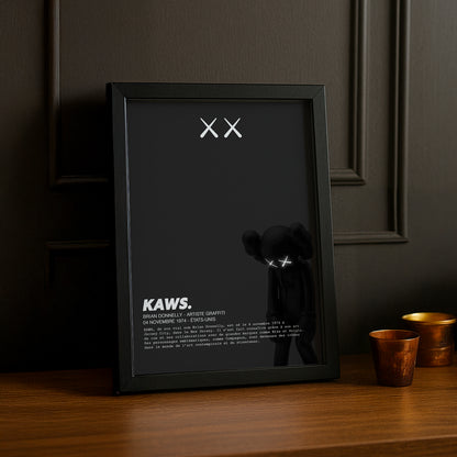 Cadre photo Kaws Companion noir
