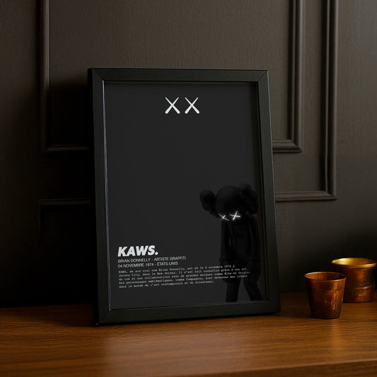 Cadre photo Kaws Companion noir