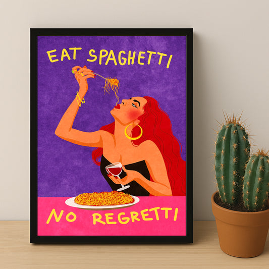 Cadre photo Citation - Eat Spaghetti