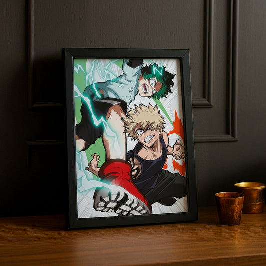 Cadre Photo My Hero Academia - Midoriya x Bakugo