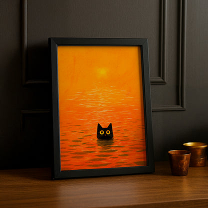 Cadre Photo Chat - Orange