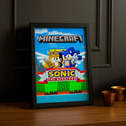 Cadre photo Minecraft - Sonic