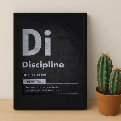 Cadre photo Motivation - Discipline
