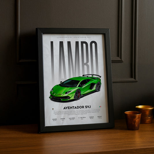 Cadre photo Lamborghini Aventador SVJ