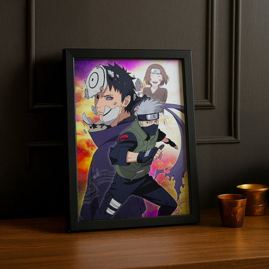 Cadre Photo Naruto - Obito, Kakashi & Rin