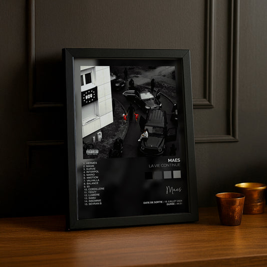 Cadre photo Album Musicaux - La vie continue de Maes