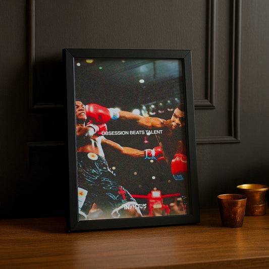 Cadre Photo Boxe - Mike Tyson "Obsession Beats Talent"