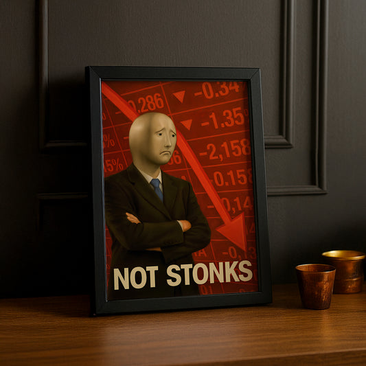Cadre photo Motivation - Not Stonks meme