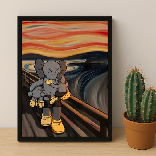 Cadre photo Kaws - Peinture artistique