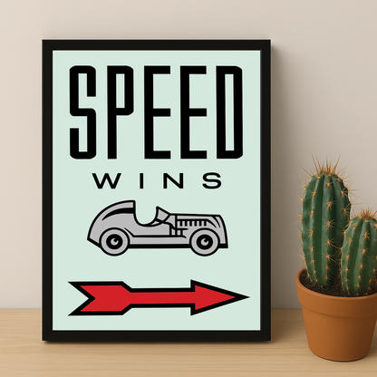 Speed Wins Monopoly - Cadre photo
