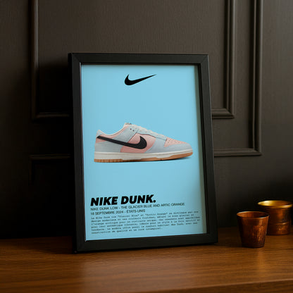 Cadre photo Nike Dunk Low The Glacier Blue and Artic Orange