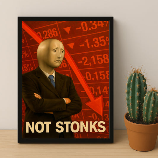 Cadre photo Motivation - Not Stonks meme