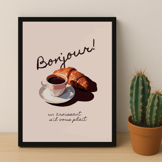 Cadre photo Coffee Lover - Croissant