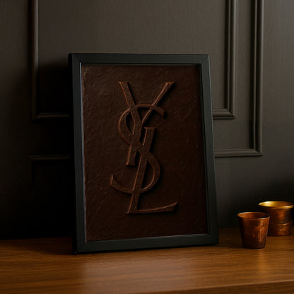 Cadre photo Yves Saint Laurent - Logo Marron