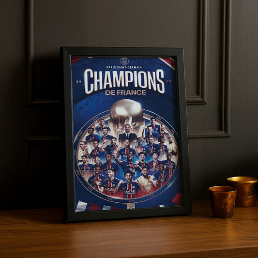 Cadre photo Paris Saint-Germain Champions de France