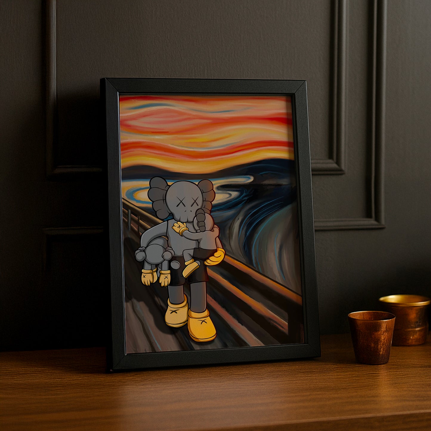 Cadre photo Kaws - Peinture artistique