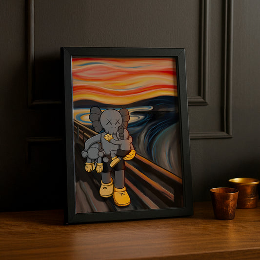 Cadre photo Kaws - Peinture artistique