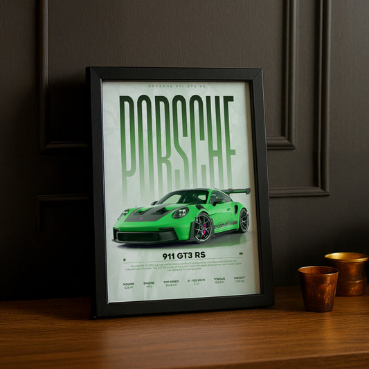 Cadre photo Porsche GT3 RS 911 vert