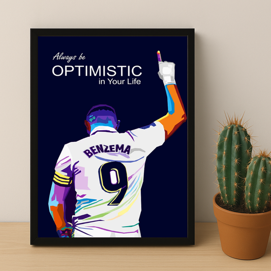 Cadre Photo Karim Benzema Real Madrid – Affiche HD Encadrée Papier Premium